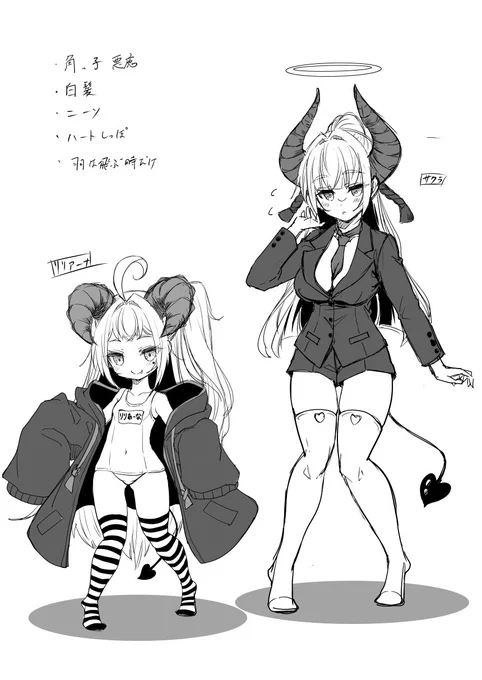 創作
この2人のビジュアルは八割方決まった
身長差はこれくらいかにゃー

ここ数日描いてて分かったのは
キャラだけ描いても結局漫画として描かなければキャラの魅力の表現は出来ないってことは分かった
て事でプロットで思いついたやつをガンガン組み立てて行きます( * ॑꒳ ॑*) 
