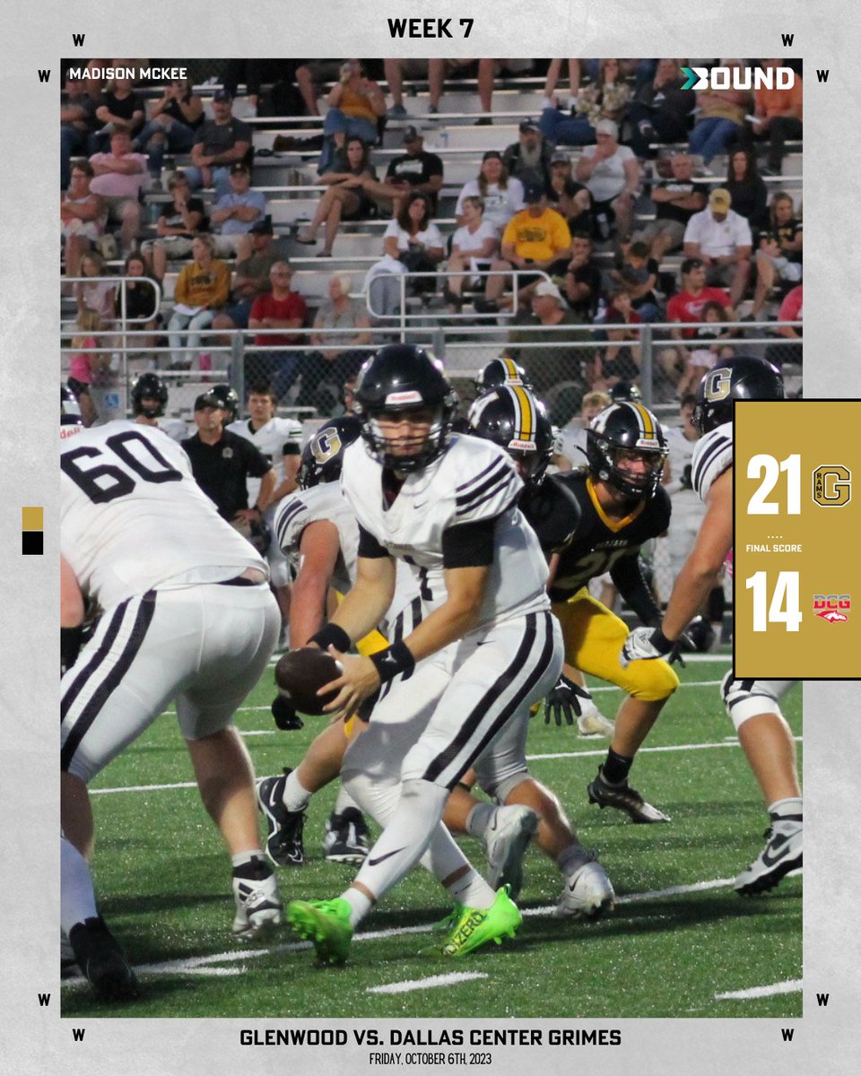 Bound_IA's tweet image. RAM HORSEPOWER!

Glenwood holds off DCG to keep their playoff hopes alive!

📸 Madison McKee

#iahsfb #ihsaa