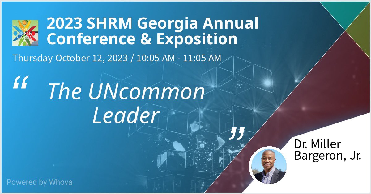 I am honored to be a speaker at the 2023 SHRM Georgia Annual Conference & Exposition.  If you are a HR professional in the Atlanta, GA area, this is a great opportunity to hear great speakers, broaden your horizons, and sharpen your skills. 

#leadership #shrmgeorgia #shrm #hr