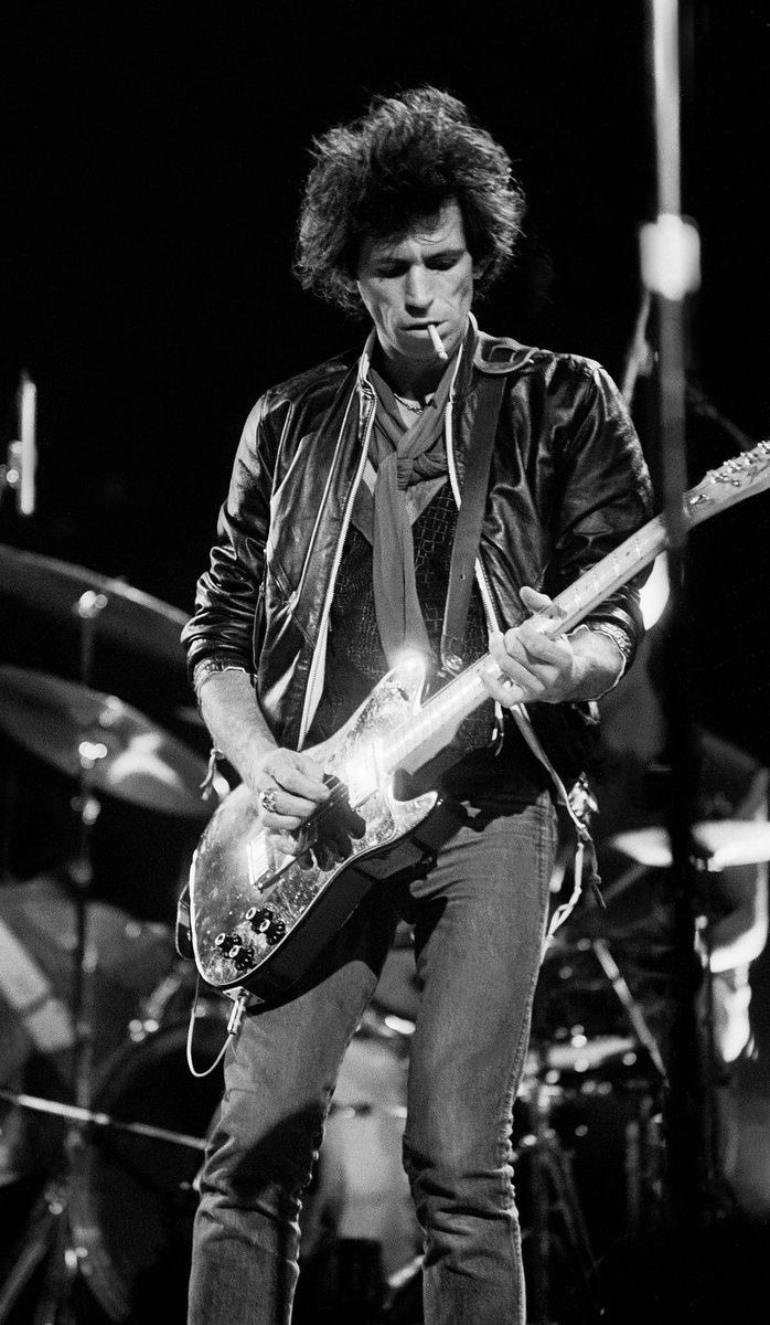 Keith Richards, North American tour in 1981. Photo by Paul Natkin.