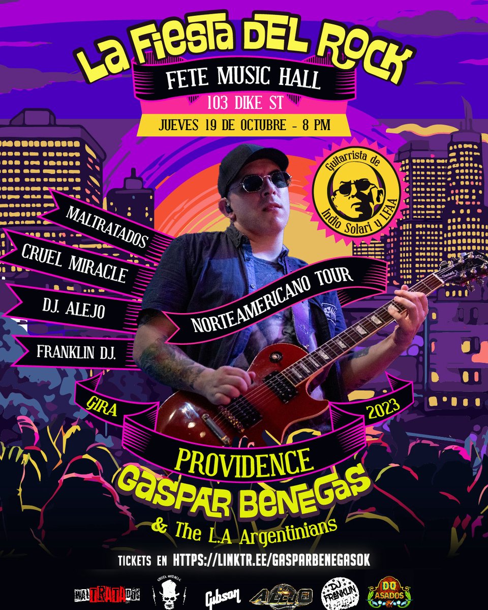 We will be back in Providence, RI at Fete Music Hall on 10.19.23 for an invitation we couldn't say no to. This time as support for Gaspar Benegas &amp; the LA Argentinians 2023 US tour.
Handful of tunes from the soon to be released album will be played. 
Tixs: Tickeri.com