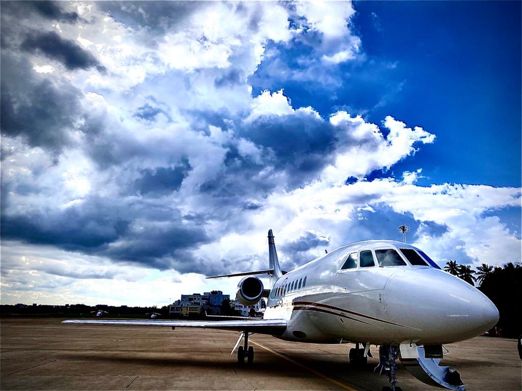 🛩️ #Falcon 2000 ready for charter in #Chennai today! Reach out to us at safefly.aero for your charter needs. ✈️ #PrivateCharter #Aviation  #aviation #GoldMedal #IndiaAtAsianGames