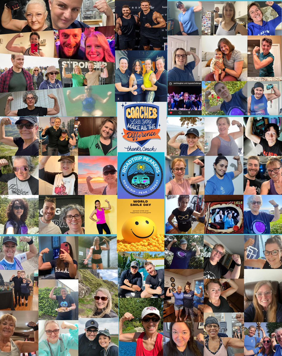 Thank you for celebrating #NationalCoachesDay with us! It was just awesome luck that #WorldSmileDay coincidentally fell on the same day! 😊💜💪🏻
So grateful for our Coaches <a href="/MyPeakChallenge/">My Peak Challenge</a> and each and every one of you! 
Thank you Coaches! 
Love, The #RoadtripPeakers ❤️
#MPC2023