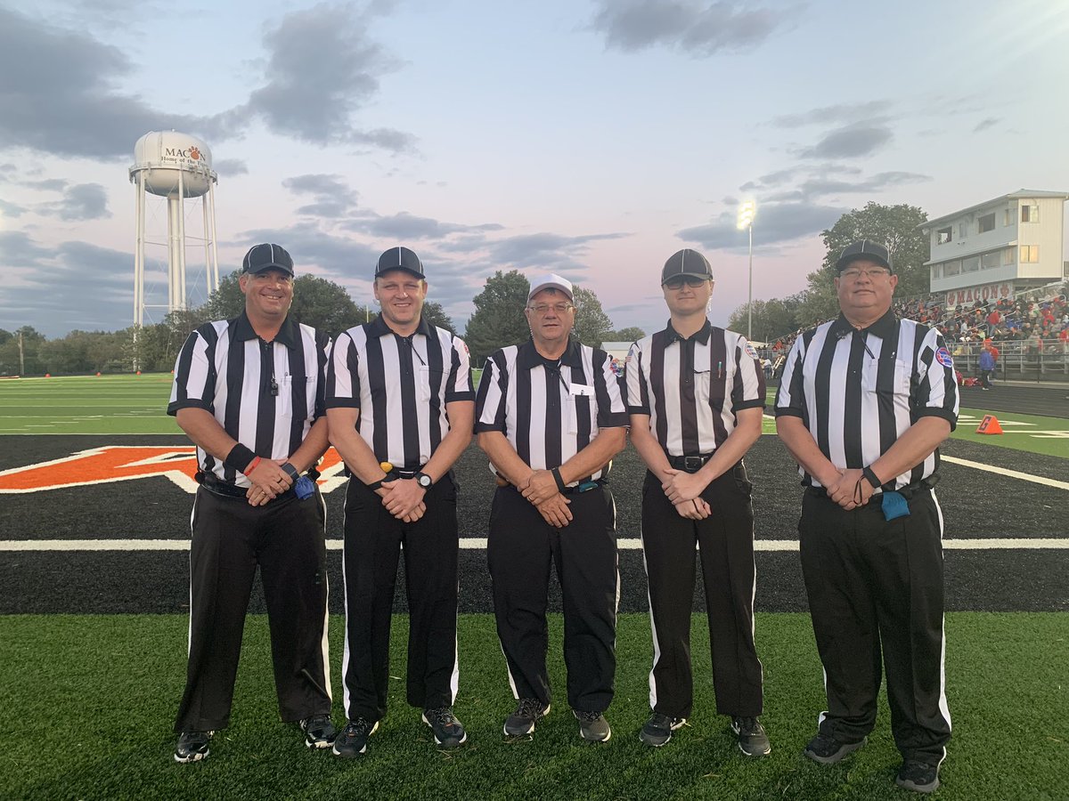 CFOA crew led by Dan Calvin officiated the South Shelby at Macon game tonight. <a href="/MSHSAAOrg/">MSHSAA</a> 

<a href="/CoachAckman/">Chris Ackman</a> 
<a href="/Bartmonroe13/">Brett Monroe</a> 
Dan Calvin
Kaid Irvin
<a href="/Paydabill2002/">William Martin</a>