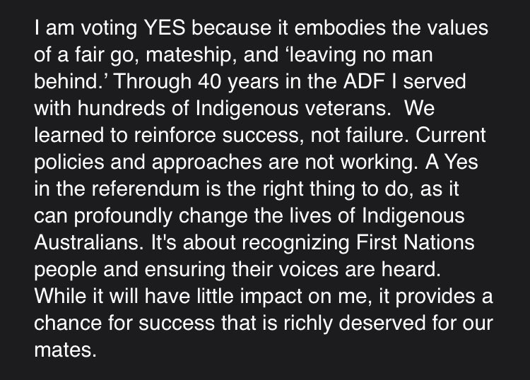 Raymartin55's tweet image. #VoteYes100Words #Yes23 

A couple of days ago I put out a call to #veterans and those in the wider defence community who intended to #VoteYes 

I invited them to let people know why they were voting yes … 

Here is why I am voting Yes …  ✊🏻✊🏾