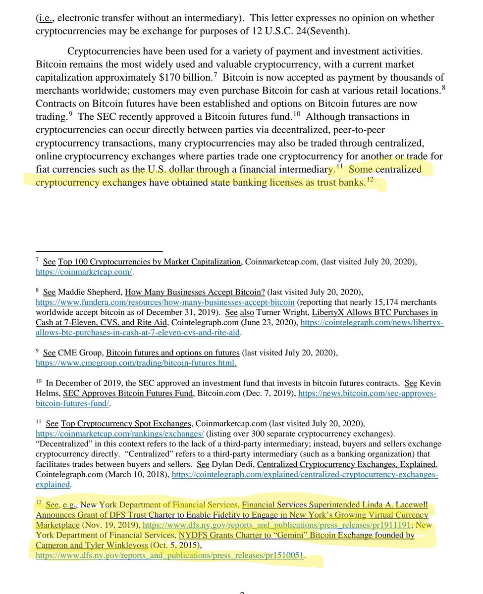 Dark_horse's tweet photo. 🟢🟢🟢 #crypto #US 1/2) ok rabbit hole i went down researching Promethius llc #SPDB licenses. I found a letter from #OOTC dated 2020 this declares the are laws already in place for banks to custody and states that exempt crypto from security laws
https://t.co/2e02ZNnfQg https://t.co/cvcQjwsxad