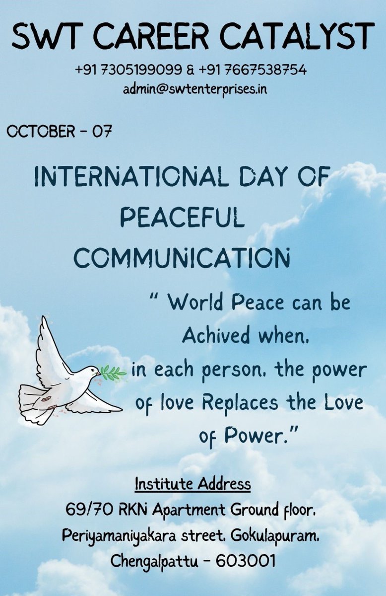 swt_services's tweet image. October -7