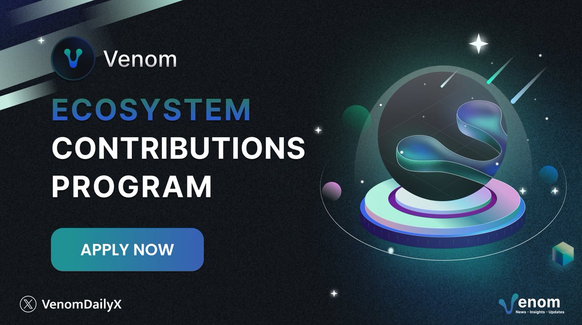 VenomDailyX's tweet photo. 🚀 Join Round 2 of the Venom Ecosystem Contributions Program! 

If you're passionate about Venom and its tech, this is your chance to shine. 

Only 10k spots available, so apply now for a chance to be chosen! 

👉 https://t.co/ooFUOYgMPQ 

#VenomNetwork https://t.co/QqGBmPjvd0