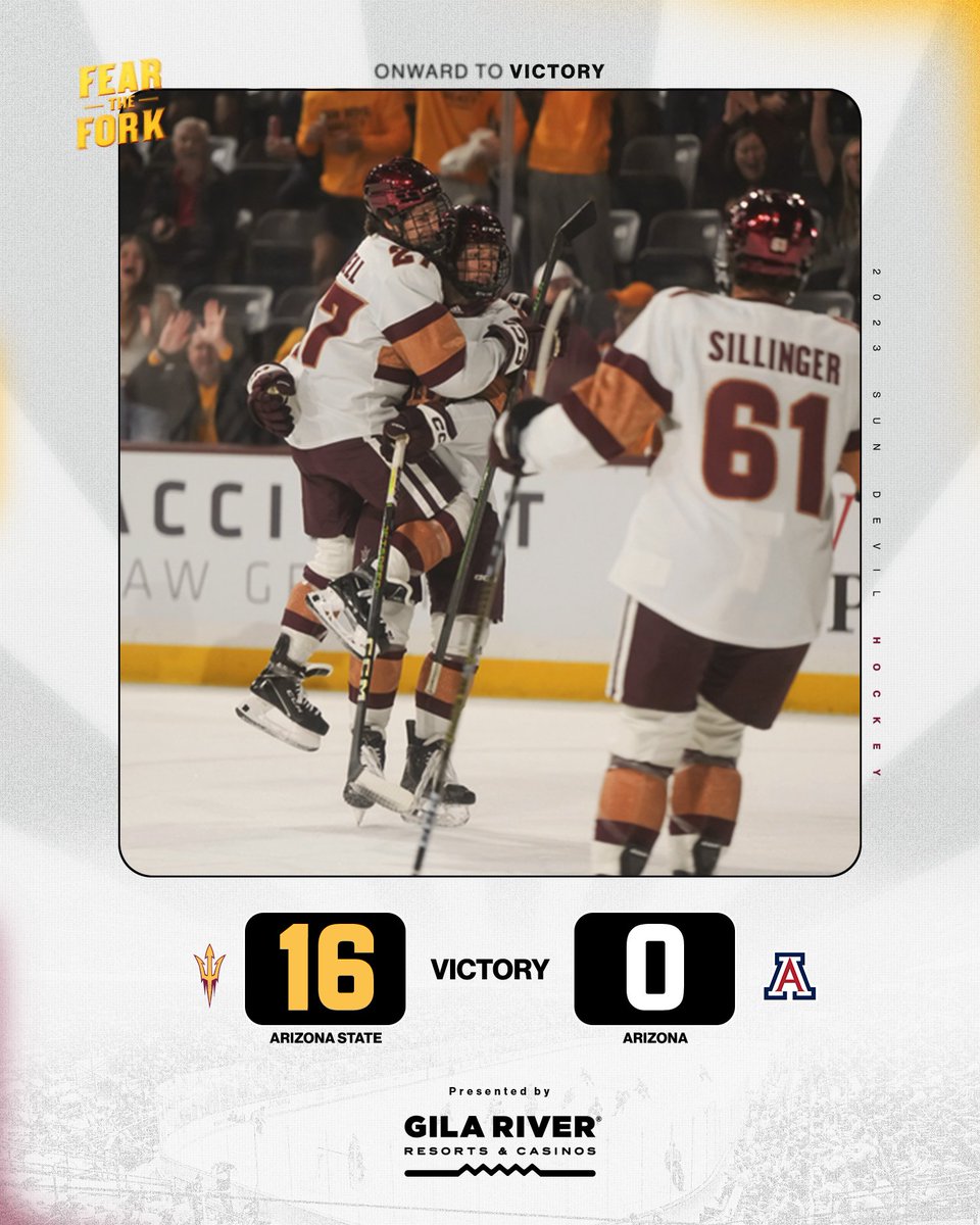 SunDevilHockey's tweet photo. it's a SUN DEVIL WIN

#BeTheTradition /// #ForksUp https://t.co/NbYD0UYWB9