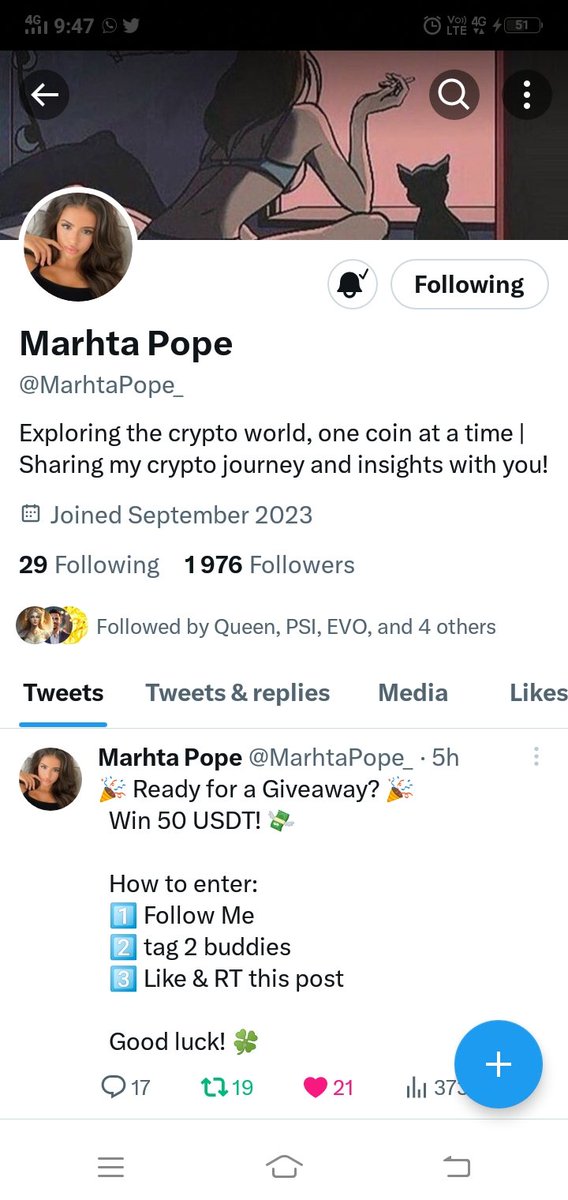 CryptoBuggy1's tweet photo. @MarhtaPope_ #giveawaycontest #Giveaways 
@Crypto_girl13 @0xGroom https://t.co/chvZdNWxXM