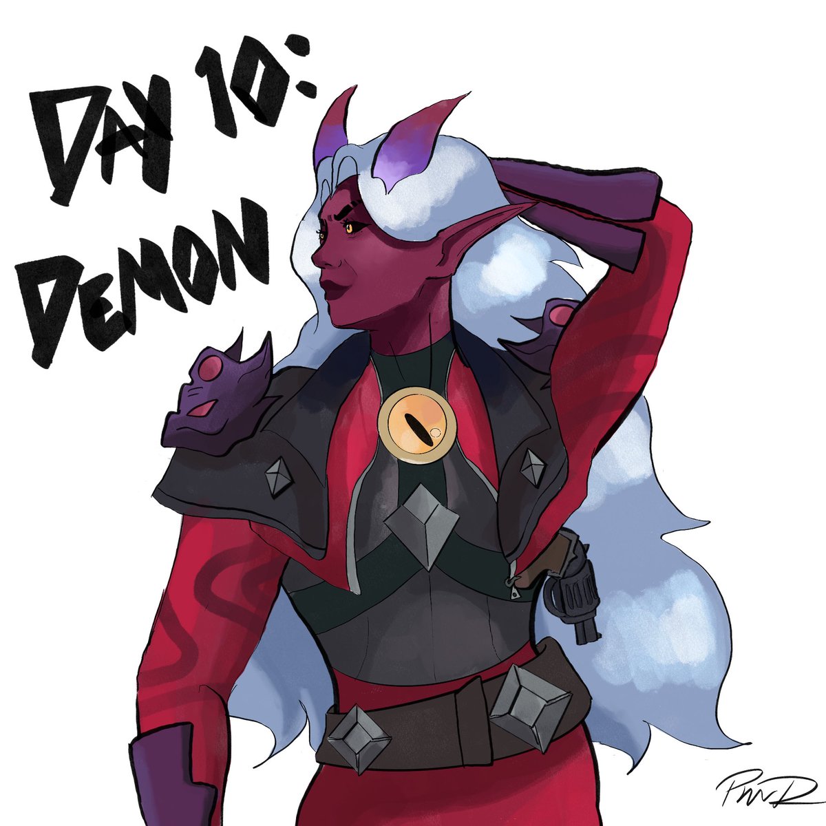 「Day 10: Demon   Fanart of that Demonata 」|Bark for Bailout💜のイラスト