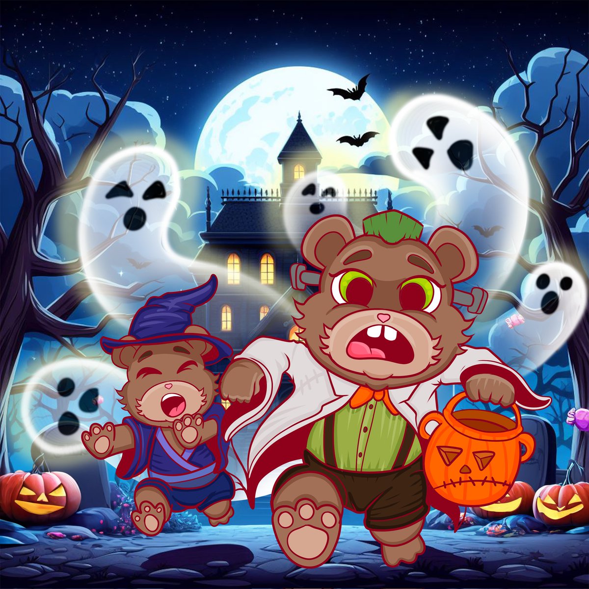 It's almost time for our 2023 #BadBears Halloween 🎃 drop! 

This drop will be a limited edition drop on the #Enjin Jumpnet. 

Once the snapshot is taken and Jumpnet tokens migrated to NFT.io we'll be able to Beam future Bad 🐻s giveaways. 

#Enjin is KING 👑
