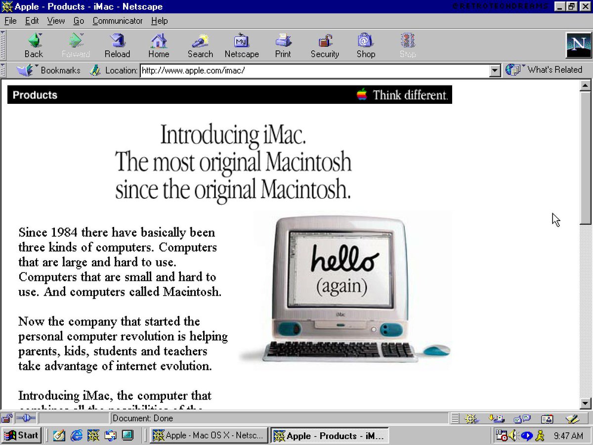 thestartupchime's tweet photo. Apple's coming soon page for the iMac https://t.co/aATPu99tH7