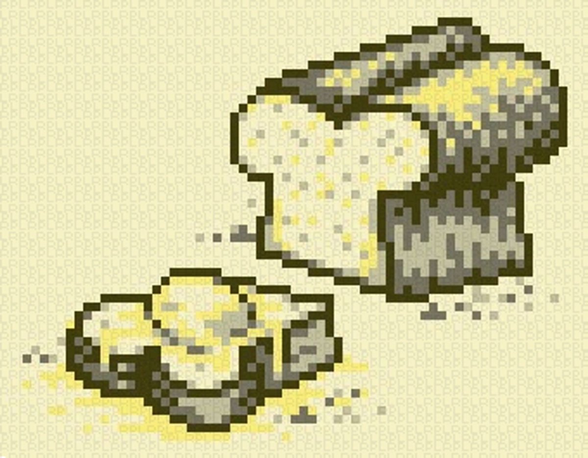 RejectedPalette's tweet photo. Here's a pixelart piece made by artist @redpenguiin on Twitter! A loaf  of bread made with the palette "Lemon 5 by SushiPoodle", the colores  remind me of old printings, and the yellow tones make the bread look  extra delicious. Good job! https://t.co/6yKb9cTd20