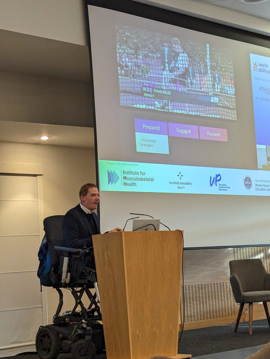 hailfabio's tweet photo. Had such a great time presenting in person at a conference for the first time in a while.

Lovely to have a live audience to engage with at the @WorldAbilitysp physical activity and health conference in Edinburgh.

So many important messages around the impact of sport on CP. https://t.co/2JHuRRdSao