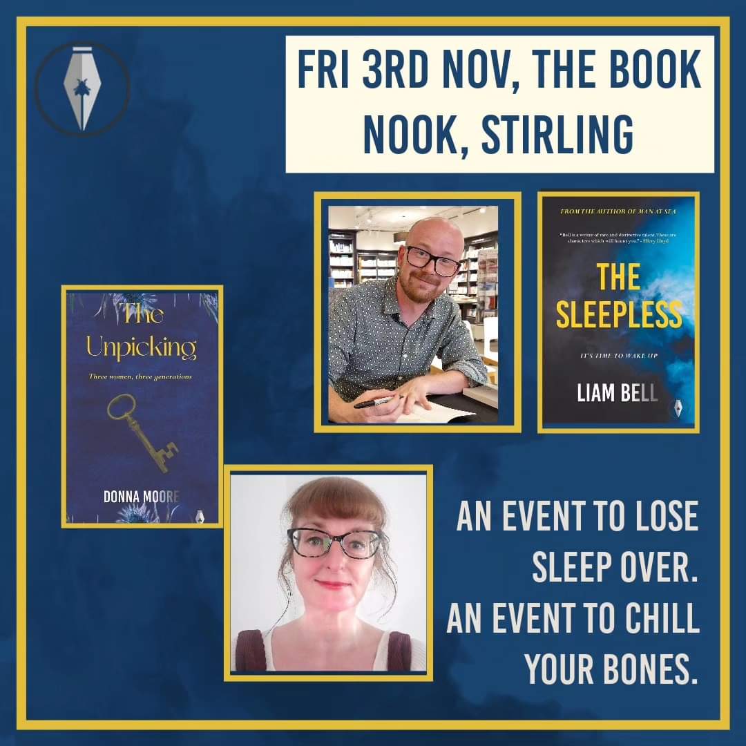 Tickets for our upcoming event with <a href="/liambell_writes/">Liam Bell</a> and <a href="/BadsvilleBroad/">Donna Moore</a> are available at thebooknookstirling.co.uk/events

An event to lose sleep over. An event to chill your bones. 📚

<a href="/fly_press/">Fly on the Wall Press</a>