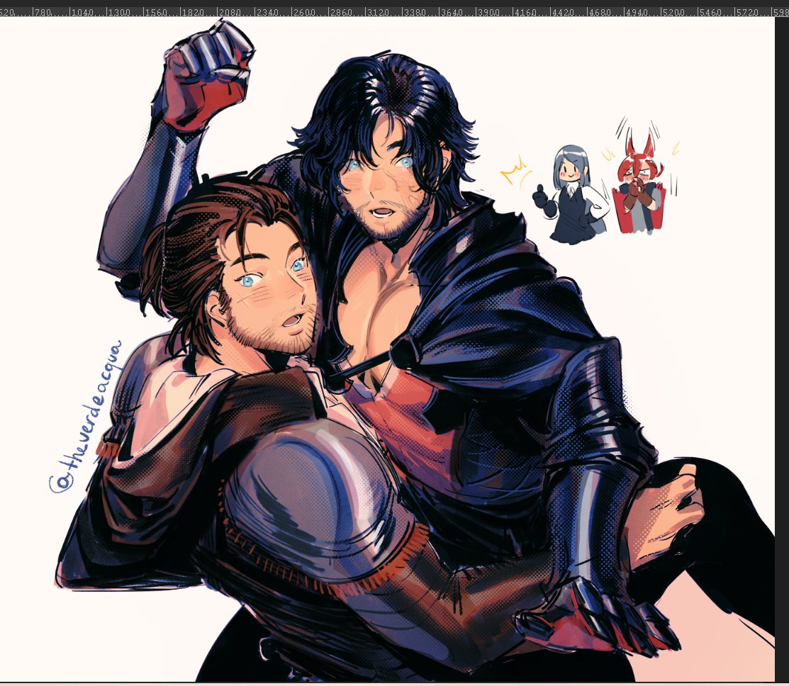 its them,.,. the breasting boobily brothers,.,.,. #FFXIVART #ffxiv #ffxvi