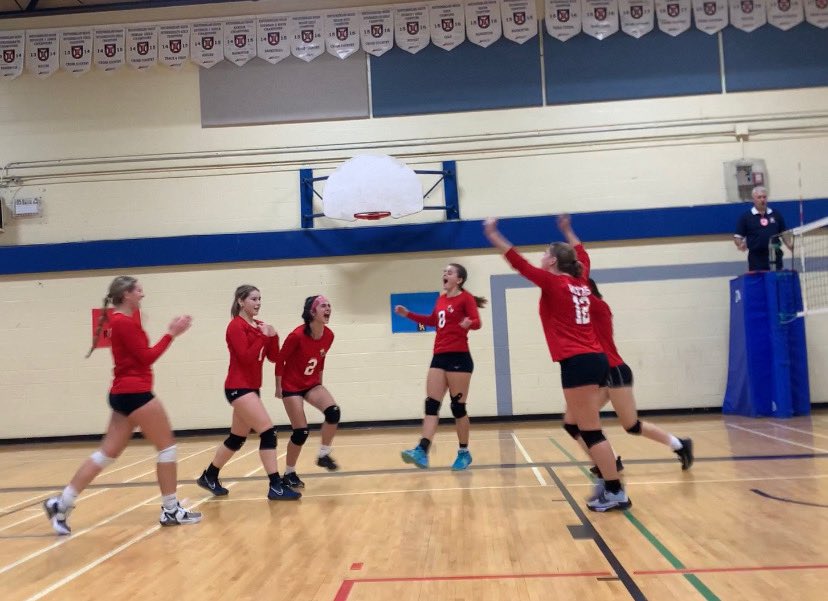 Varsity girls are on the court next at 4pm! Make plans to be here and be loud to support the girls in the playoff rounds! #25thGoldenArches  @royalsvb