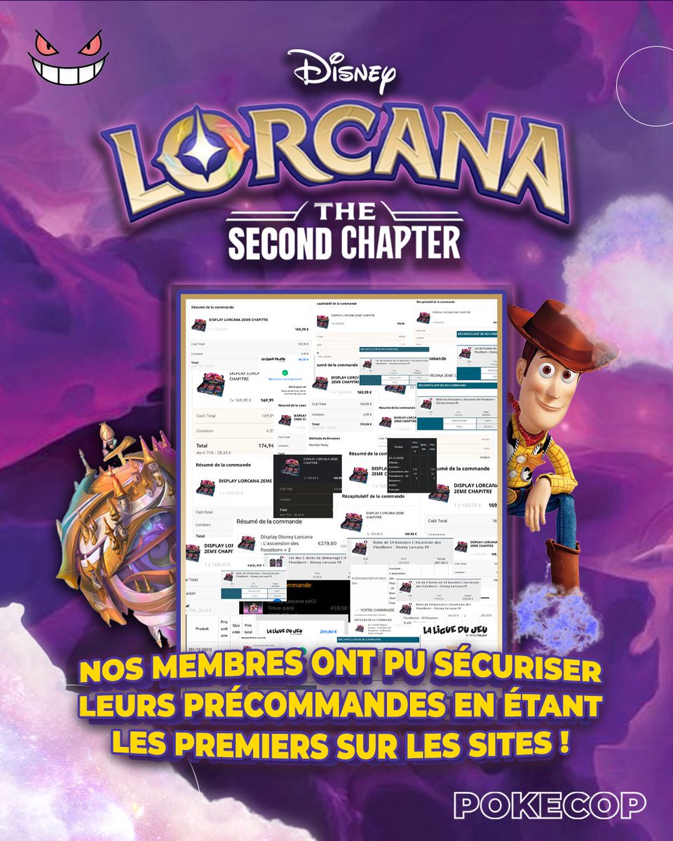Lorcana cela se passe aussi chez Pokecop 🤫 Aucune difficulté de notre coté pour acheter les items du second chapitre ✅

RT, like et DM nous pour essayer de nous rejoindre 😈
#lorcana #lorcanasecondchapter