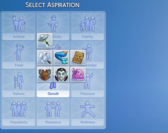 LlamaMamaSims's tweet photo. Finished adding all of the Game/Stuff Pack aspirations! The Occult category is looking much more full now, and every category has at least 4 Aspirations to choose from (most of them have at least 6).

New update for Patrons tomorrow, just have some testing to do! https://t.co/oQAMiEcY6e