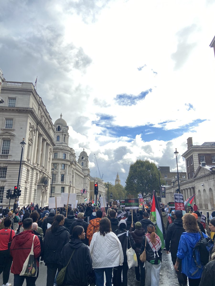 Londoners sent a huge message today to the British government and to everyone who is staying silent in war crimes #SolidarityWithPalestine