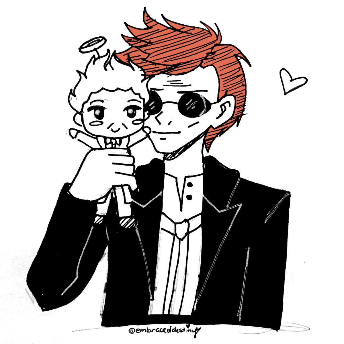 EmbraceArt's tweet photo. Forgot to post my recent Good Omens Inktobers
#goodomens #goodomensfanart #goodomens2 #goodomensprime #ineffableinktober #ineffable #ineffablehusbands #ineffablehusbandsfanart #crowley #crowleyxaziraphale #aziraphale #aziraphalexcrowley #aziracrow #inktober #inktober2023 https://t.co/Gya6MQq5rM
