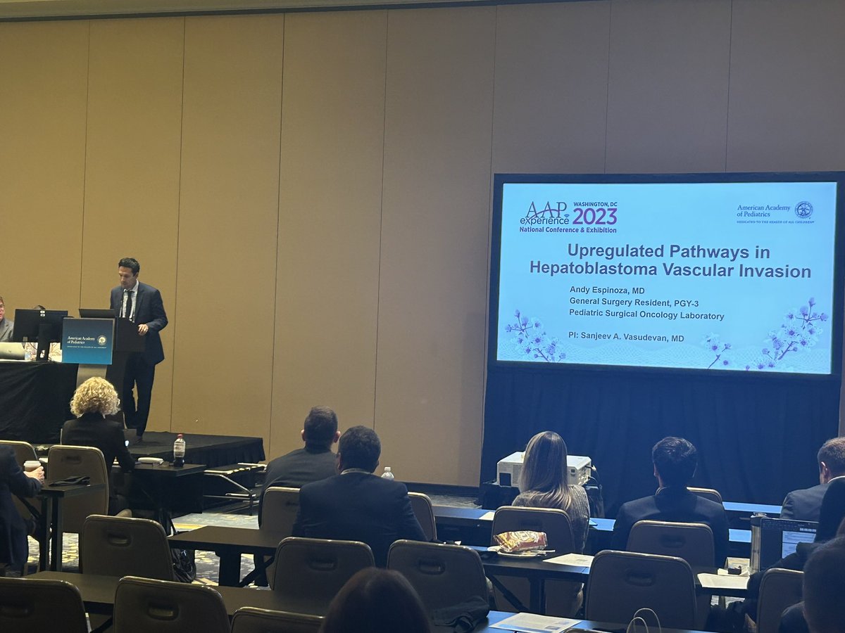 TCH Pediatric Surgery (@tchpedisurg) on Twitter photo Another stellar talk at #AAP2023 by <a href="/BCMGSRes/">BCM General Surgery Residency</a> resident <a href="/AndresFEspinoza/">Andy F. Espinoza</a> and mentor <a href="/SAVasudevan76/">Sanjeev Vasudevan</a> on hepatoblastoma patients with vascular invasion Another stellar talk at #AAP2023 by <a href="/BCMGSRes/">BCM General Surgery Residency</a> resident <a href="/AndresFEspinoza/">Andy F. Espinoza</a> and mentor <a href="/SAVasudevan76/">Sanjeev Vasudevan</a> on hepatoblastoma patients with vascular invasion
