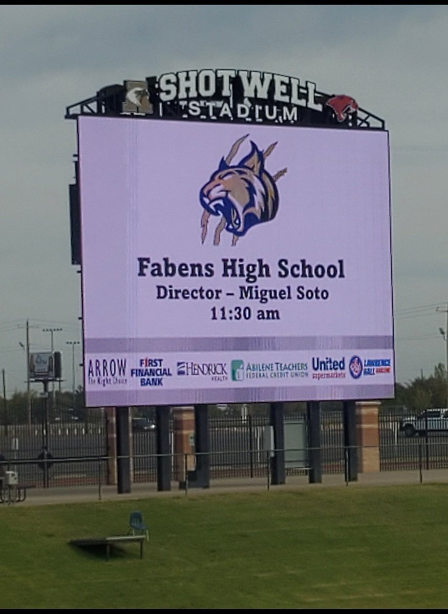 DettmanLaura's tweet photo. Prelims are over. The Fabens Marching band did great!!  Now we wait for results...#WildcatsRoar #SmalltownTough https://t.co/ox6BwMSUyx
