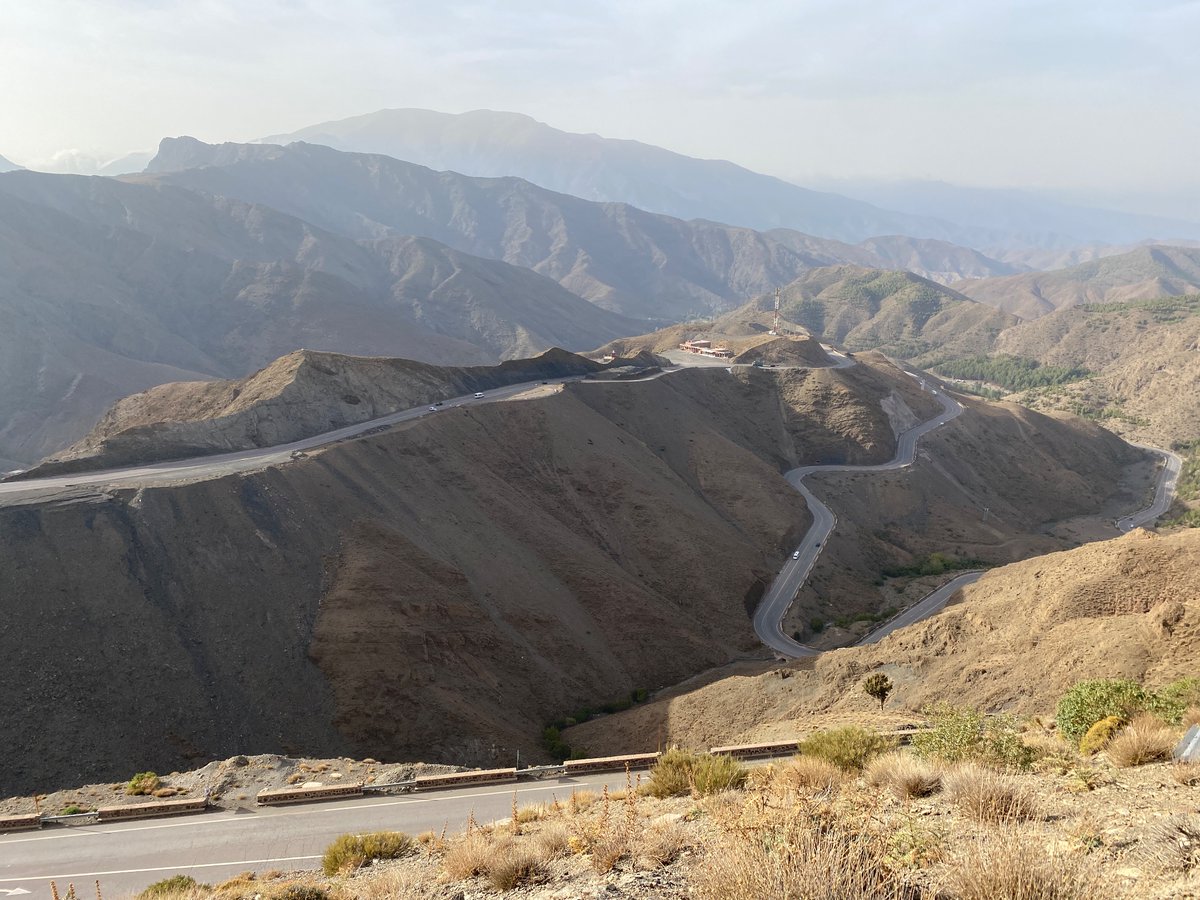lateraltruth's tweet photo. Hauled my aged ass over Col du Tichka in the High Atlas today. Boss moment. Amazing landscapes and much encouragement and warmth from the local Berber people. Turning west now, back to the Atlantic. https://t.co/bAc3lD5sx6