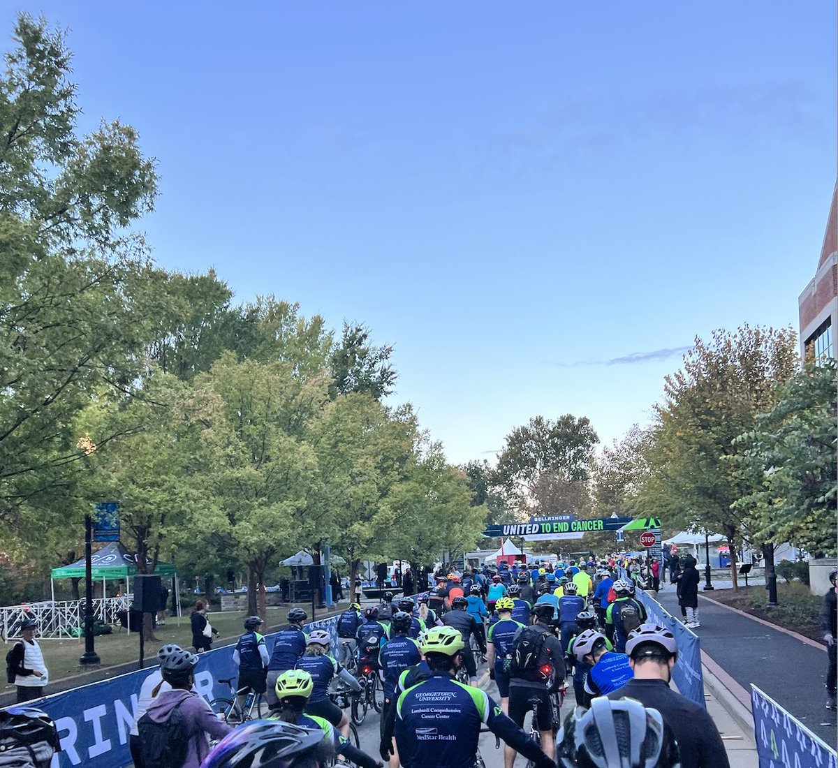 Humbled to ride with the Krebs Cyclers team @GUMedicine for the @RideBellRinger. Together, we are raising money to advance research at @LombardiCancer @MedStarHealth 🚴‍♂️ #GearUpEndCancer 🎗️