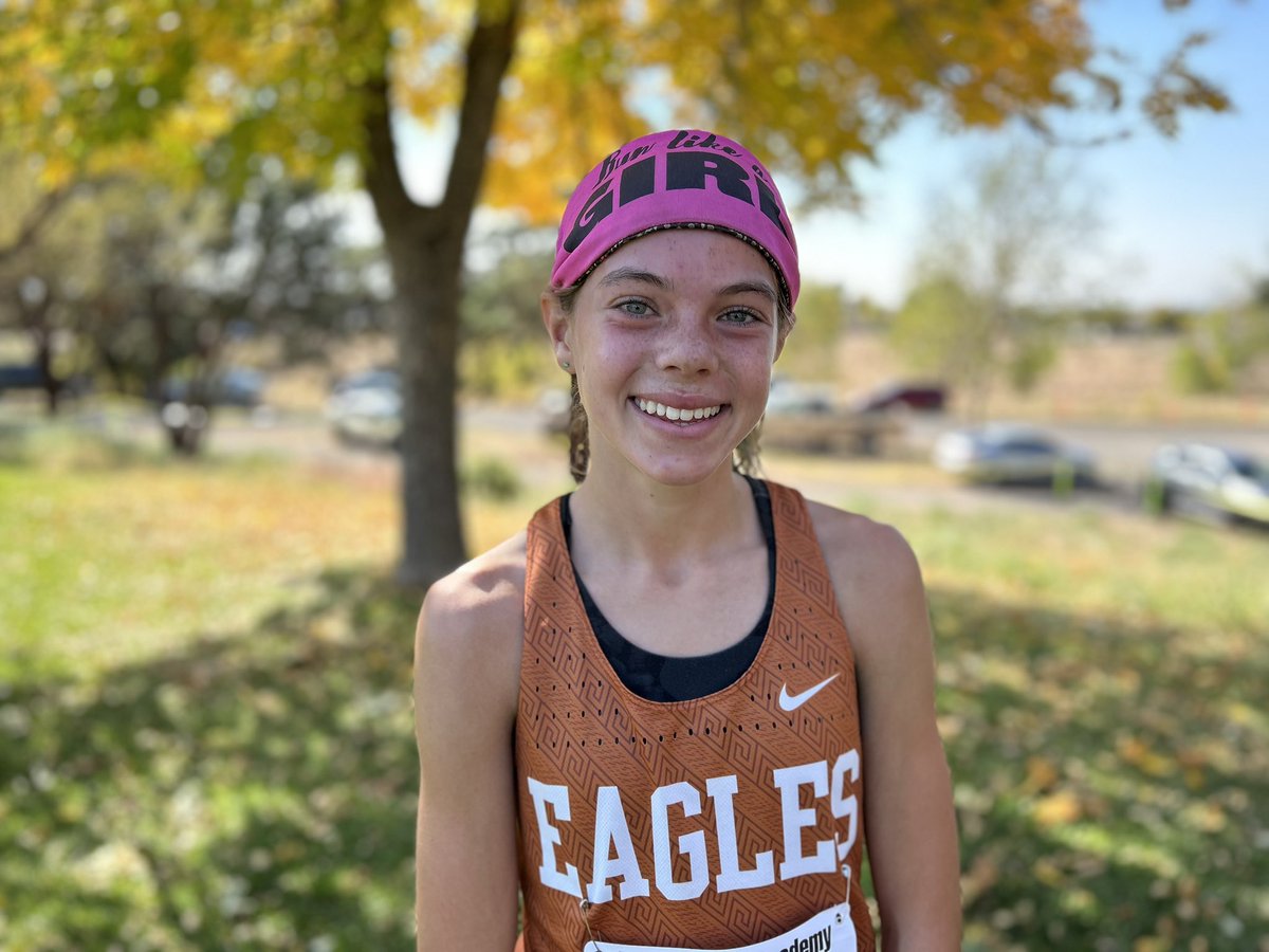 _NMAA's tweet image. Albuquerque Academy Cross Country Extravaganza 
Girls 5A winner: Gianna Rahmer, Eldorado-8th grader at Hoover Middle School (17:44.66)
Team Scores
1.Rio Rancho 41
2.La Cueva 91
3.Cleveland 100