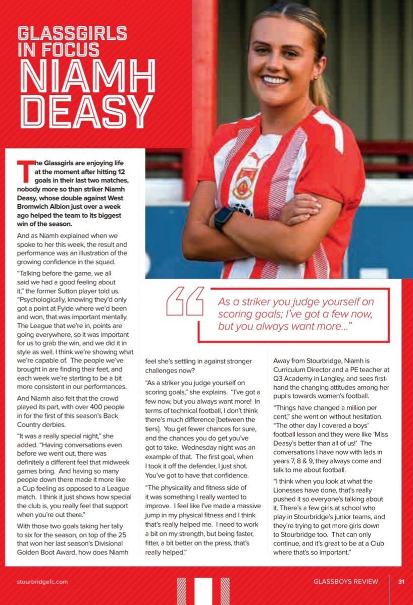 Stourbridge FC Women (@stourbridgewfc) on Twitter photo With today's men's fixture called off, we'd hate you to miss out on the news round-up and <a href="/NiamhDeasy/">Niamh Deasy</a> interview you would have been able to read in the match programme... With today's men's fixture called off, we'd hate you to miss out on the news round-up and <a href="/NiamhDeasy/">Niamh Deasy</a> interview you would have been able to read in the match programme...