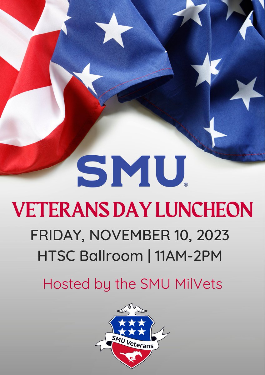 "Honoring the brave at SMU 🇺🇸. Veterans Day Luncheon – where camaraderie meets gratitude. #SMUVeterans #SaluteToService #VeteransDay2023"