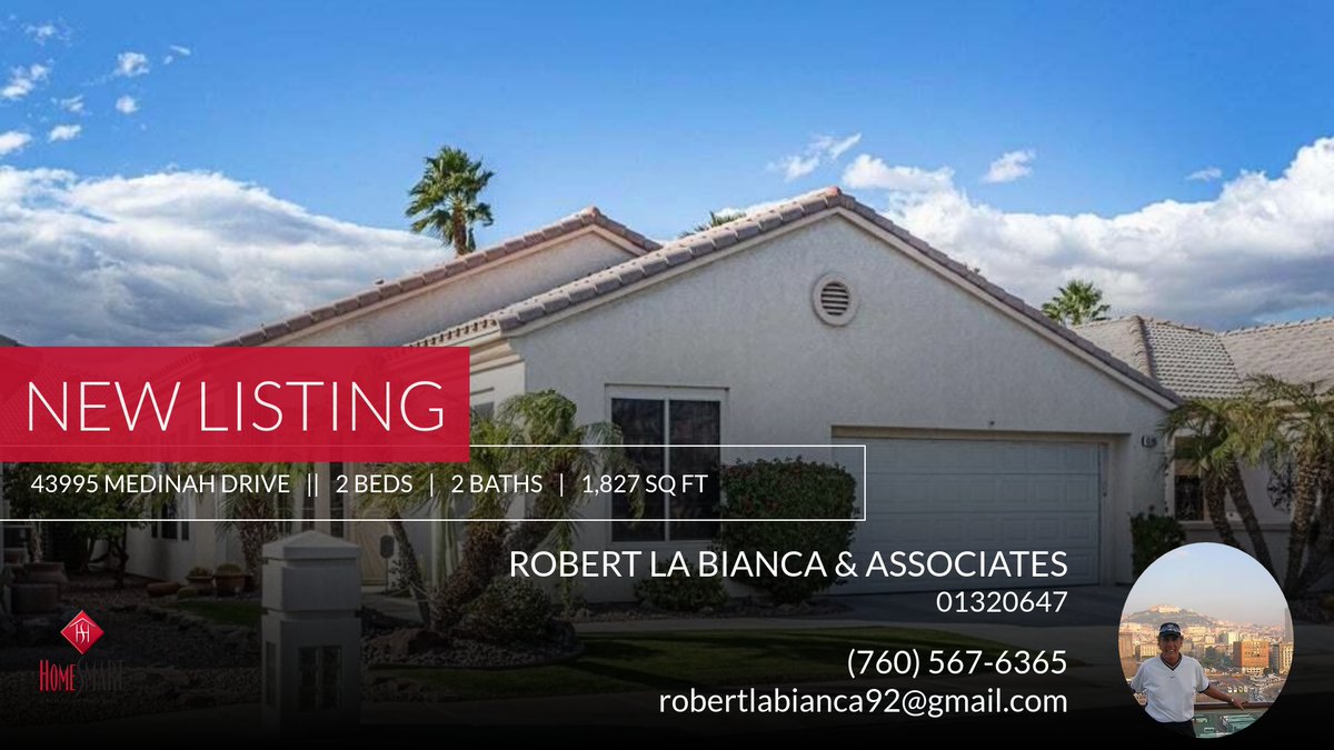 rlabianca's tweet photo. 📍 New Listing 📍 Take a look at this fantastic new property that just hit the market located at 43995 Medinah Drive in Indio. Reach out here or at (760) 567-6365 for more information

HomeSmart Professionals Realtors https://t.co/8K51HwO46q https://t.co/OHccUqTlGM