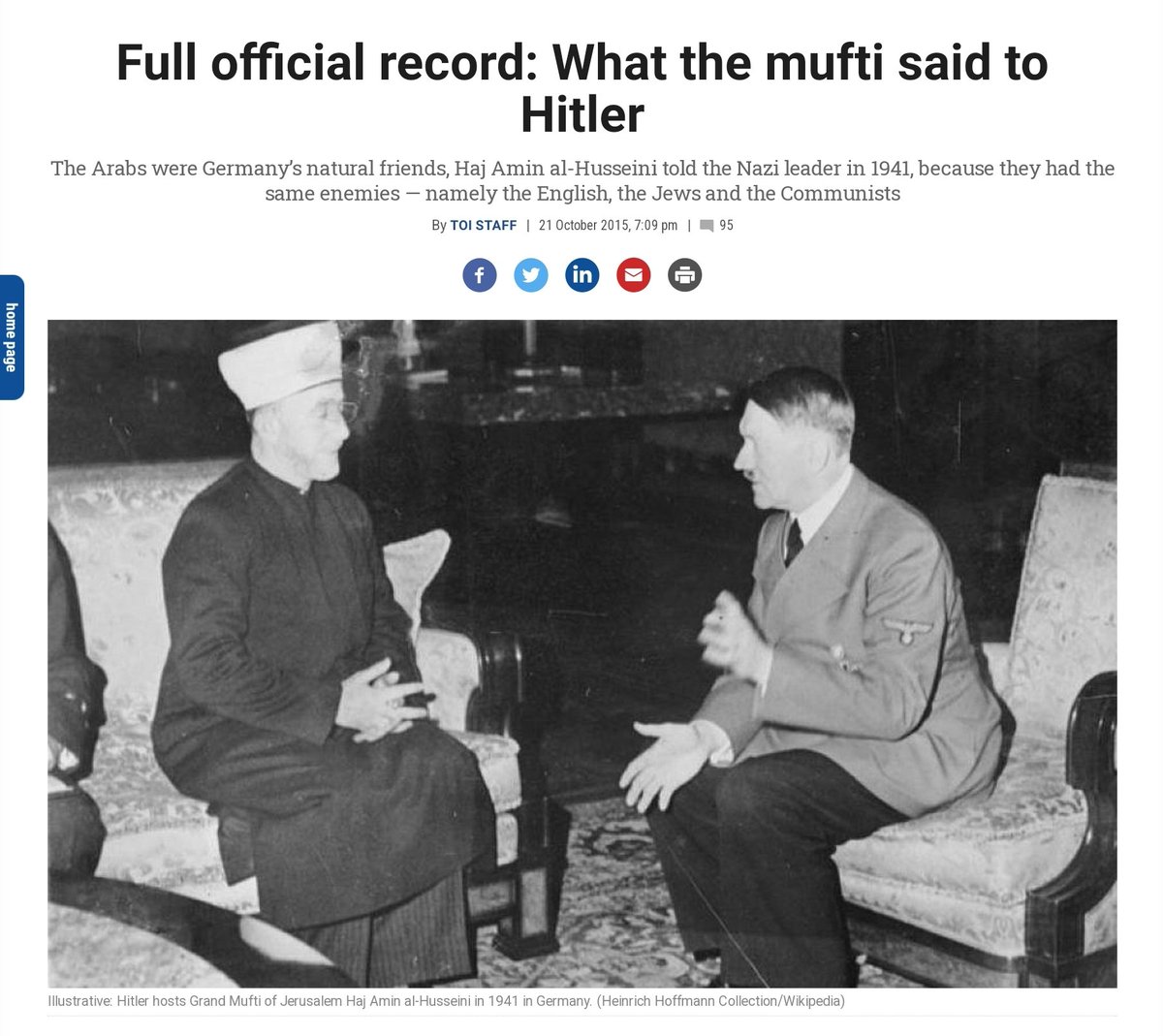 mattehamavak's tweet photo. @YafaJaffal @samijonez @piersmorgan You probely canfused with your Mufti plans to help Hitler, sorry it's didn't work out. 
The Mufti then mentioned the letter he had received from Germany that recognized the aspirations to independence of the Arabs, just as she supported the elimination of the Jewish national home https://t.co/b9c6k4OoK2