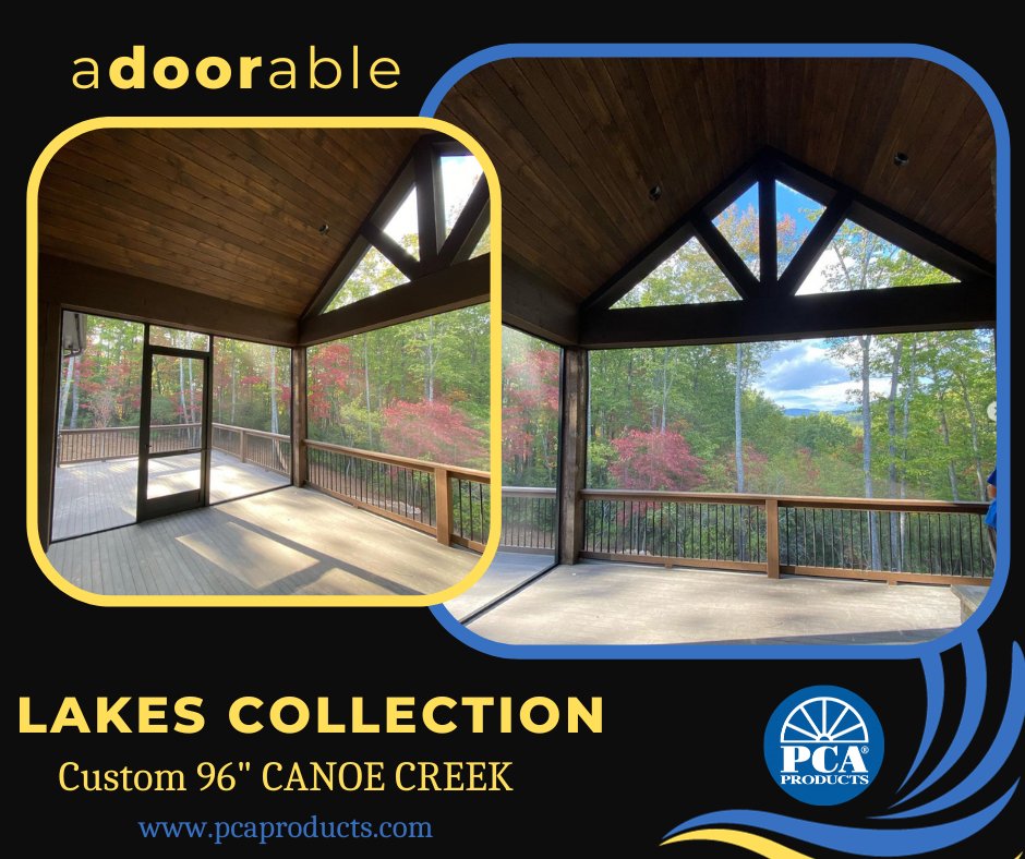 PCAProducts's tweet photo. Wow, just look at this beautiful porch our amazing team at Palmetto Outdoor Spaces framed and screened! With custom-made 96” tall PCA Canoe Creek Model Screen Door that blends perfectly with the 8’ tall patio doors. Learn more  https://t.co/5Q9RHSN9aw https://t.co/pbxngqvwhr