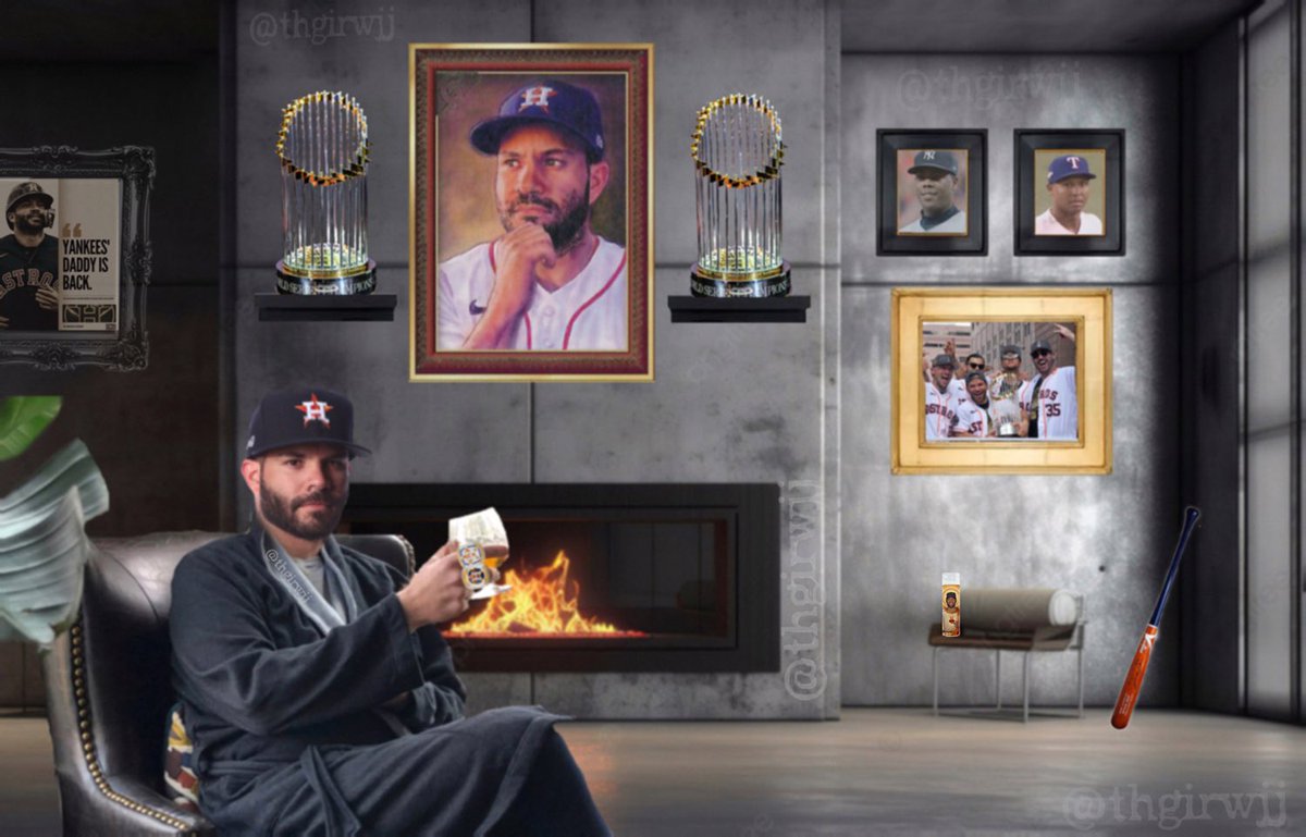 JamesWright05's tweet photo. Sometimes you just have to spend your off days enjoying new art work. 

🔥🤘🏻🤘🏻⚾️⚾️ #GoStros ⚾️⚾️🤘🏻🤘🏻

#HoustonAstros #TexasRangers  #MLB  #ALCS  #JoseAltuve  #Adolisgarcia #thankyouforwakingusup https://t.co/ynghJLEZDi