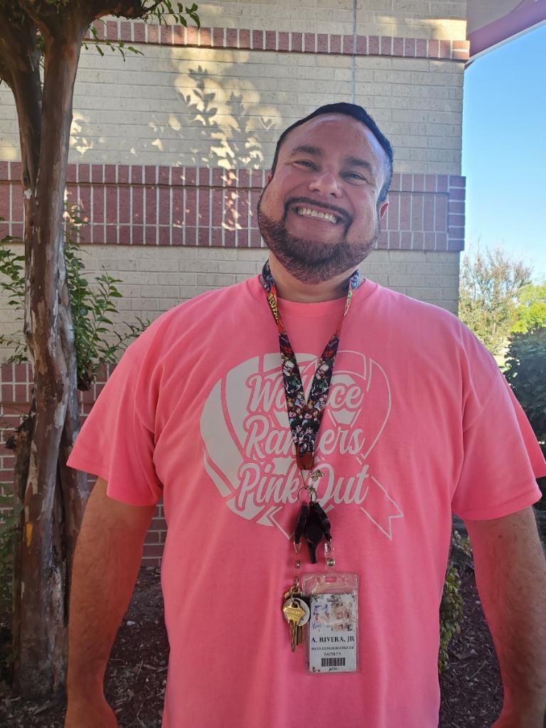 Congratulations to Mr. Rivera for being selected as the <a href="/wmsrangers/">Wallace Rangers</a> PRIDE Staff Member of the Week! He’s an unsung hero doing all he can and more to help our ESL students and creating a winning culture with his effortlessly positive attitude.