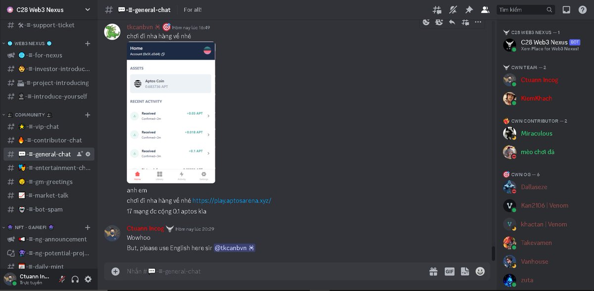 notacryptor's tweet photo. 🌐 Just a quick update on the daily situation in the Telegram Group and Discord Server of @C28Web3Nexus 🌐

We simply want to express our gratitude to everyone, from Advisory, Team, VIP, Contributor, OG, Community (and also to our current and future partners), who have been actively participating every day and supporting CWN wholeheartedly. 
We hope that CWN will soon transition to Phase 2 and reach the 'Web3 Nexus' goal in the near future!

Here are the official links for @C28Web3Nexus:
 * Website (for phase 2 onwards): https://t.co/nb94osmrEs
 * Twitter: https://t.co/DPAwcjYnGk
 * Discord: https://t.co/0Gtp1g8T34
 * Telegram channel: https://t.co/aEUS8TN5tj
 * Telegram group: https://t.co/gOtWDE9Izl

#CWN #WEB3 #NEXUS