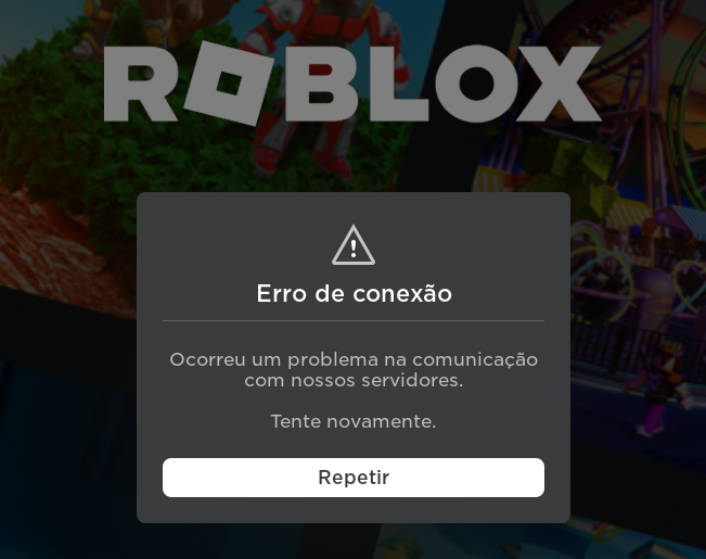 Roblox algo deu errado, tente novamente mais tarde, Erro de login Roblox