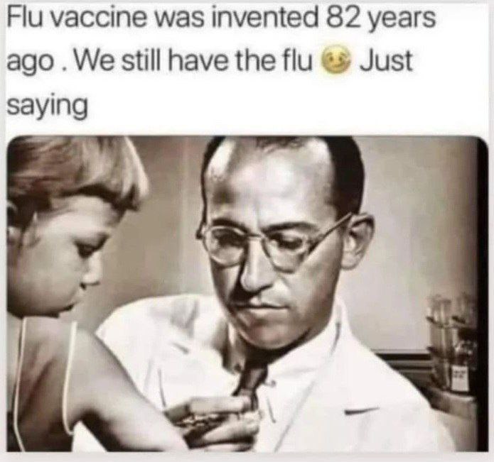 Flu vaccine was invented 82 years ago.and still we.. #Fluvaccine #Elite7 #CovidInquiry #deprem #OutdoYourself