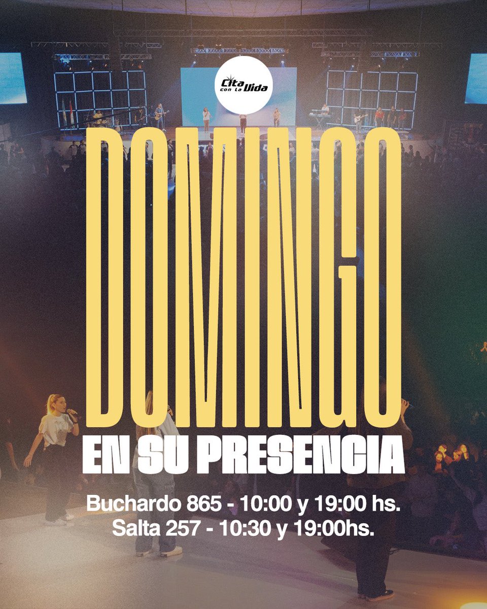 ¡Domingo especial! ⛪️🇦🇷

¡Con muchas expectativas nos preparamos para vivir un Domingo de poder en nuestros servicios!

¡Oraremos juntos por el futuro de nuestra nación! 🙌🏻🙏🏻🇦🇷

¡Compartí está buena noticia y no dejes de formar parte porque Dios tiene algo especial para tu vida!