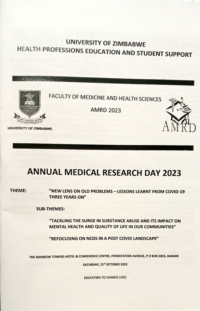 rudo_chingono's tweet photo. @ThruZim we foster the importance of disseminating our findings as wide as possible. Today l am attending the @UZCHSRSC Annual Medical Research Day with 3 presentations from the group https://t.co/aRHE6sHtQ1