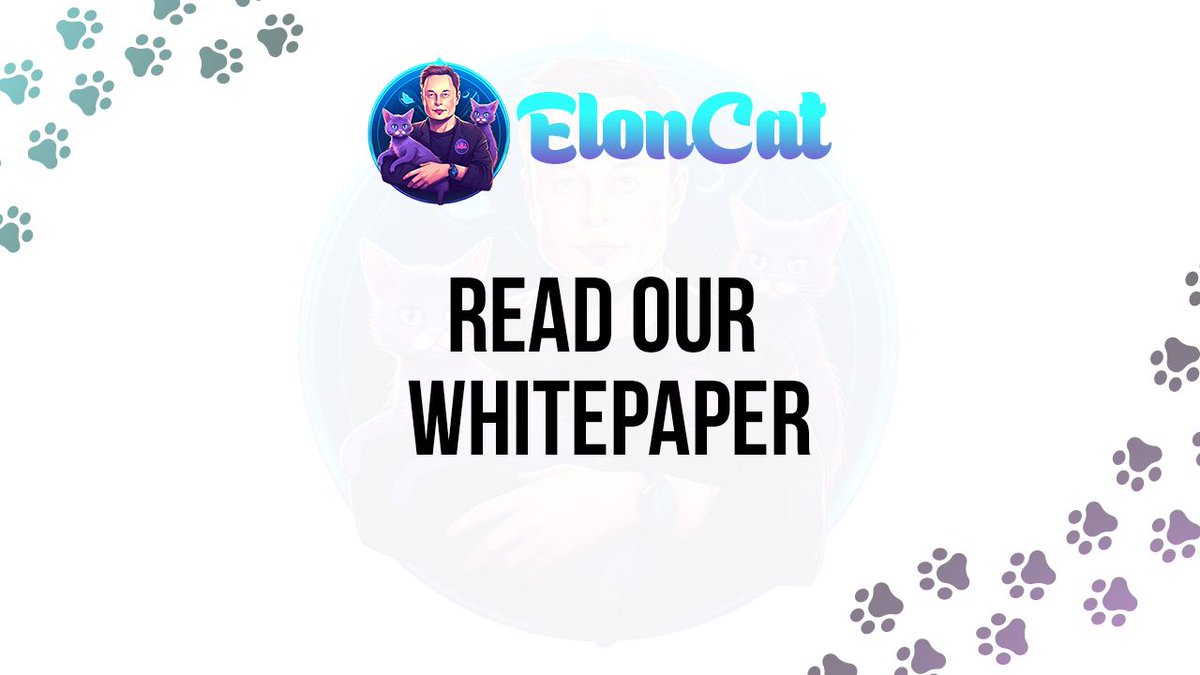 🐱Our amazing Whitepaper is available for our investors to read, read to learn more about our project and stay up to date!

📃 elon-cat.gitbook.io/elon-cat/