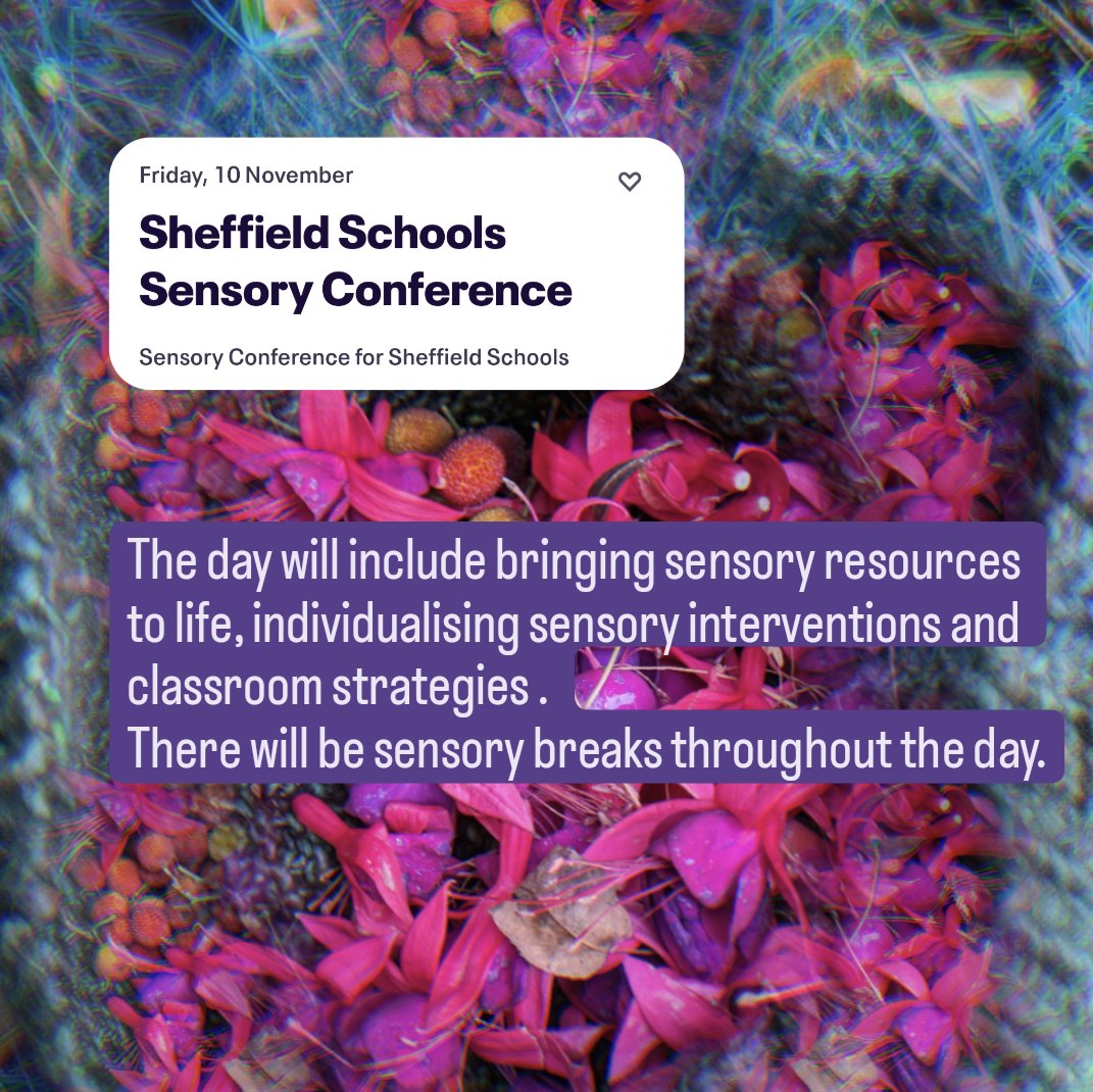 Looking forward to running sensory circuits at this conference in 3 weeks time. @learnsheffield Link to book: eventbrite.co.uk/e/sheffield-sc…