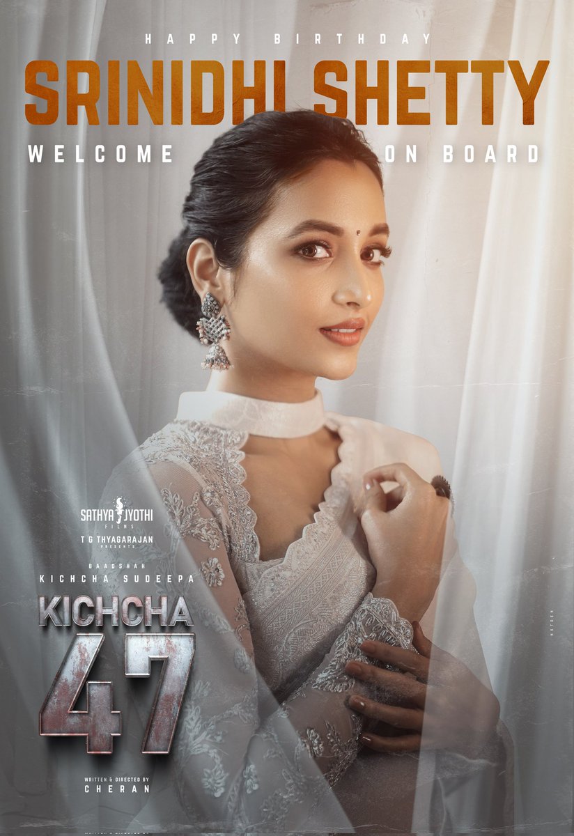 #tciTimeline 21-Oct-2023 #Kichcha47

#CastUpdate

Srinindhi Shetty on board

#KichchaSudeepa #SrinidhiShetty #Cheran #SathyaJyothiFilms