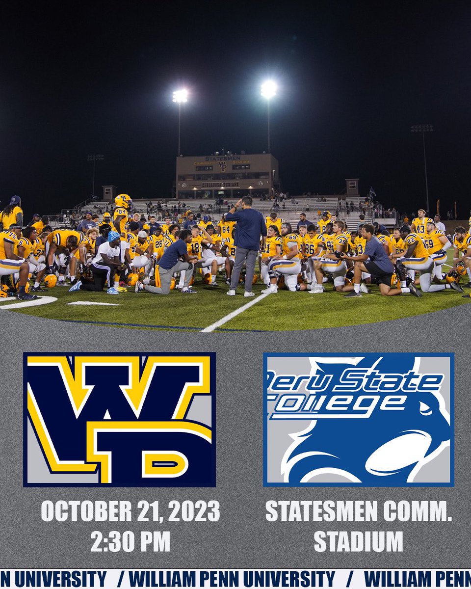 🏈 Peru State
📍Statesmen Community Stadium
⏰ 2:30 PM
📊 statesmenathletics.com/sports/fball/2…
📺 statesmenathletics.com/statesmen-spor…