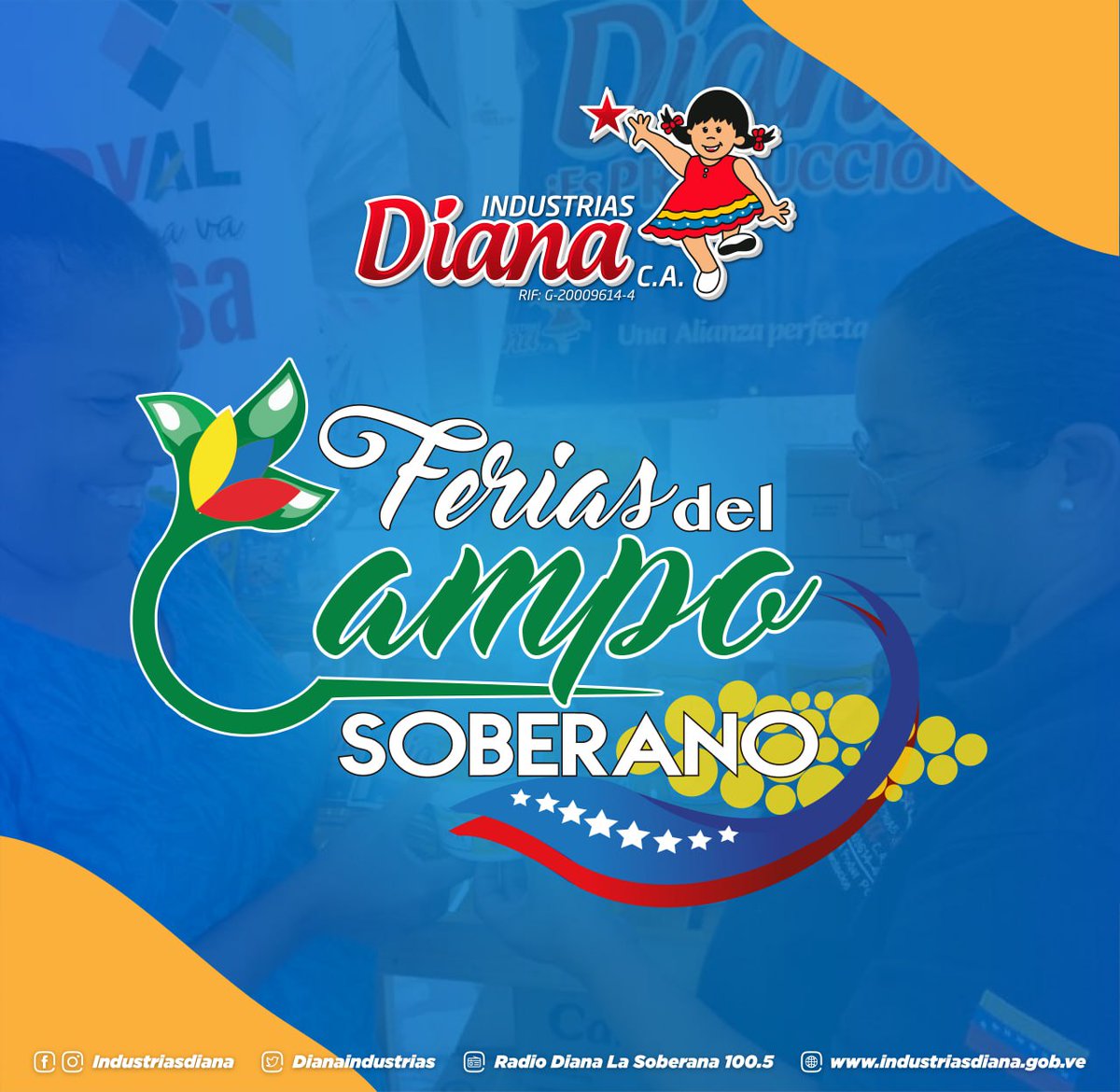 DianaIndustrias's tweet photo. #21Oct| Cada sábado nos desplegamos en cada comunidad como la gran familia que somos #MisiónAlimentación, @MercalOficial, @PDVAL_OFICIAL, @LosAndesVe, @REDVZLA_OFICIA, @RABSA_OFICIAL, @LogicasaOficial y  @Cuspal_CA juntos formamos las #FeriasDelCampoSoberano
#VenezuelaEsTradición https://t.co/fGXYl8V38S