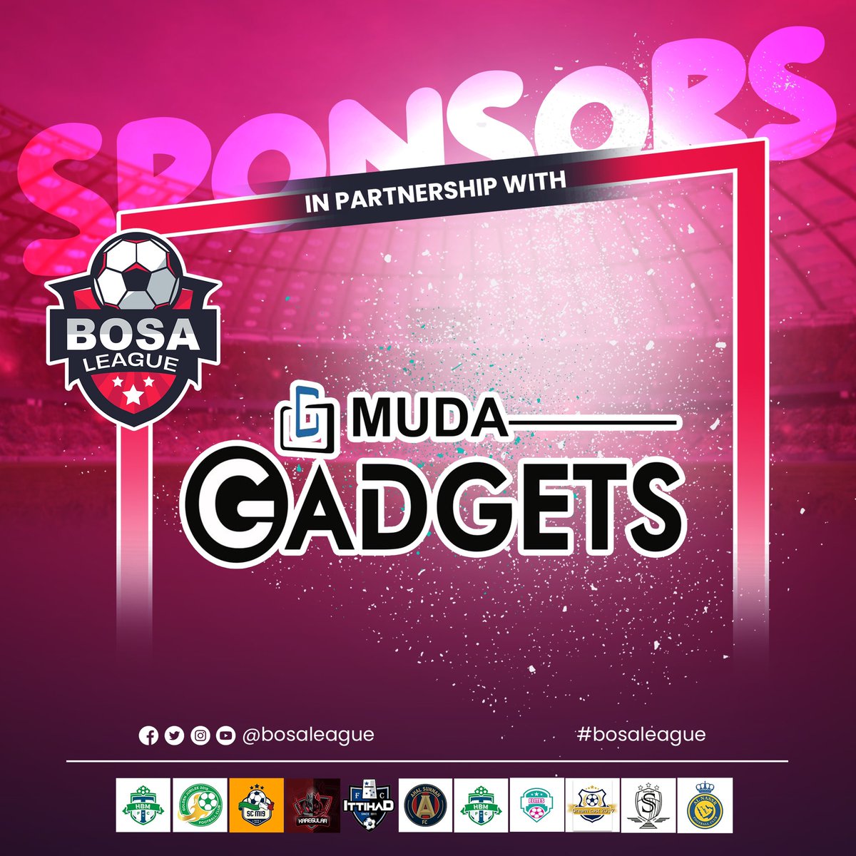 We partner with Various Companies and offer to brand,market and support each other. MUDA-Gadgets is now on board. Reach out to him and get yourself all kinds of Gadgets,accessories and other electronics 
Kabaka Kintu House Opp King Fahd Plaza - Kampala Road
<a href="/BosaLeague/">Bosa League</a>||#Season1