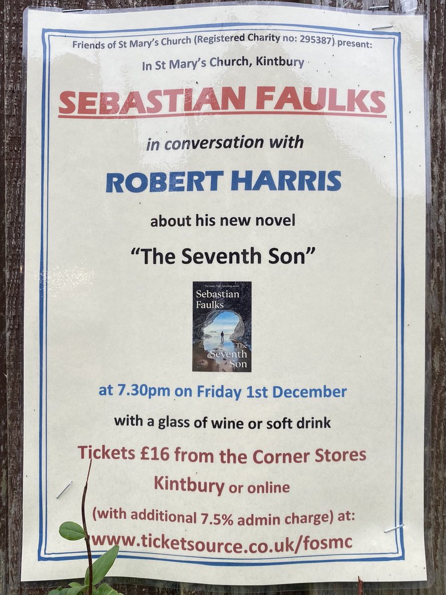 If you happen to be in West Berkshire on 1st December… Thanks to ⁦@SebastianFaulks⁩ for doing this to help raise money for ⁦St Mary’s church ⁦@KintburyBerksUK⁩ ⁦@KintburyVillage⁩ 🙏